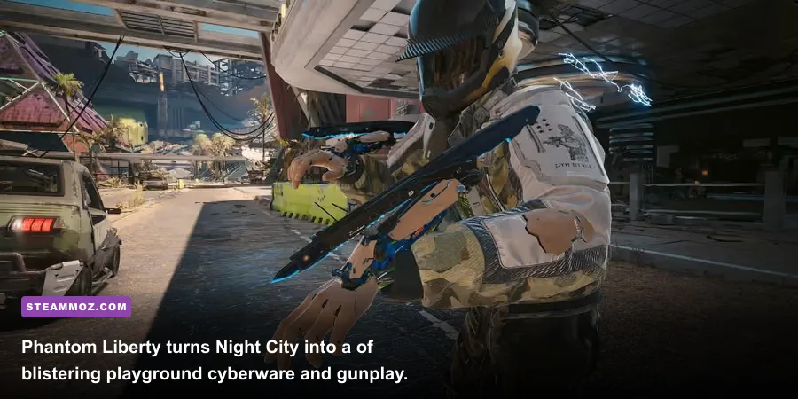 V using Mantis Blades during an encounter in Dogtown in Cyberpunk 2077 Phantom Liberty