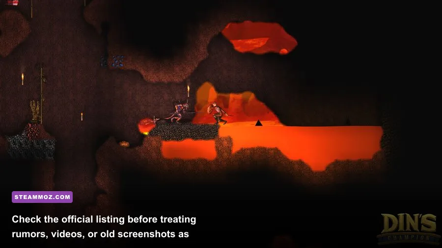 Official Din’s Champion Steam artwork and gameplay presentation