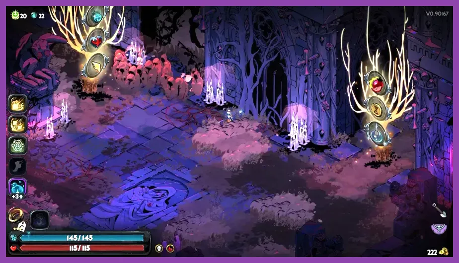Hades 2 Fields of Mourning gameplay with Melinoe casting an attack