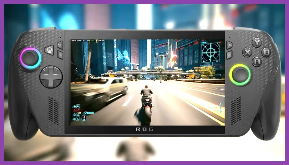 ASUS ROG Ally X running a demanding PC game at 1080p