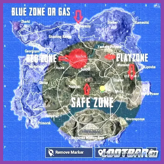 Player hiding behind cover in PUBG Mobile final zone