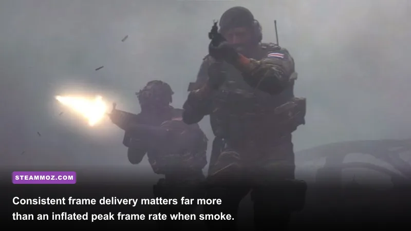 Fast-paced multiplayer firefight in Modern Warfare 2 running at high framerates
