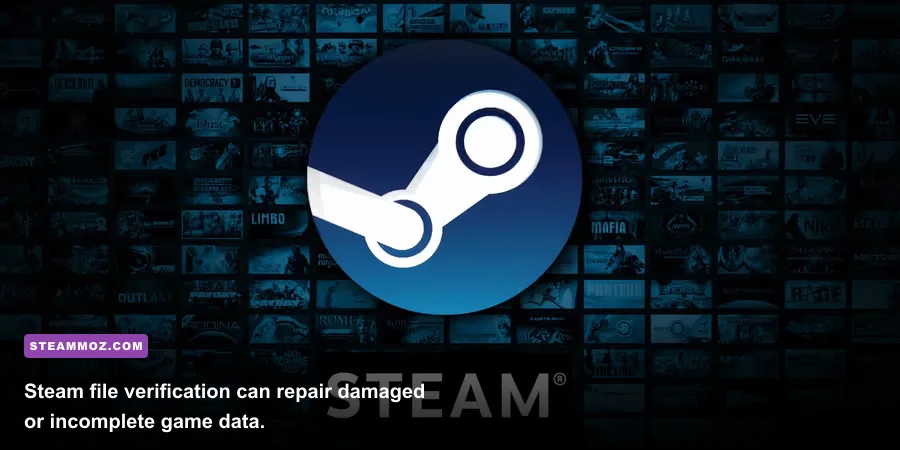 Steam game properties window showing the verify integrity option