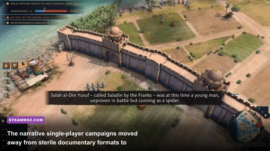 Desert skirmish in The Sultans Ascend single player campaign for Age of Empires 4