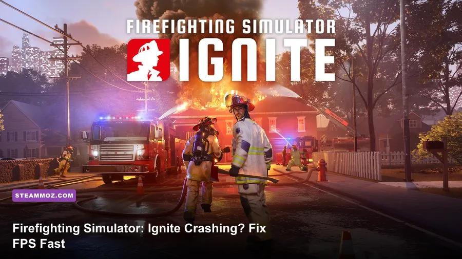 Firefighting Simulator Ignite fire engine responding to a burning building