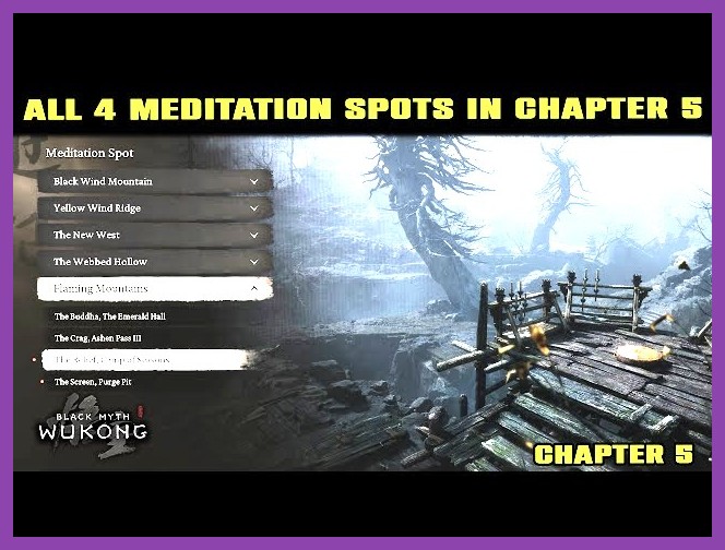 Black Myth Wukong The Crag Ashen Pass III Meditation Spot location
