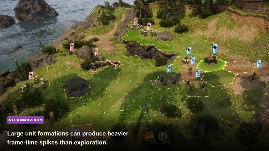 King's Bounty II tactical army combat with units on a battlefield