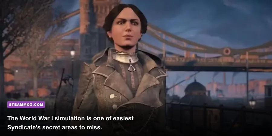 Lydia Frye exploring the World War I simulation in Assassin's Creed Syndicate