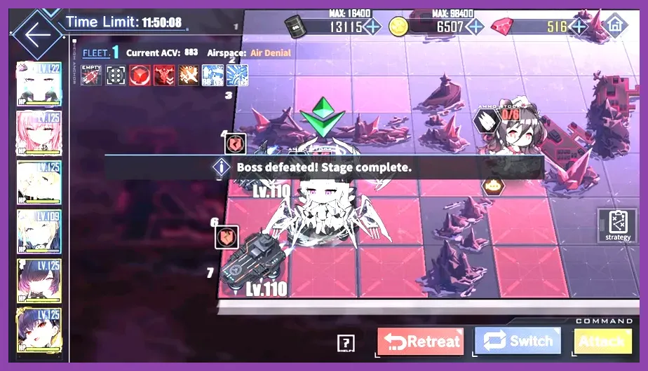 Azur Lane chapter 100 percent clear screen