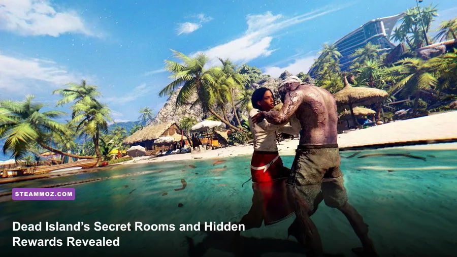 Dead Island Definitive Collection survivor fighting zombies near the Banoi resort