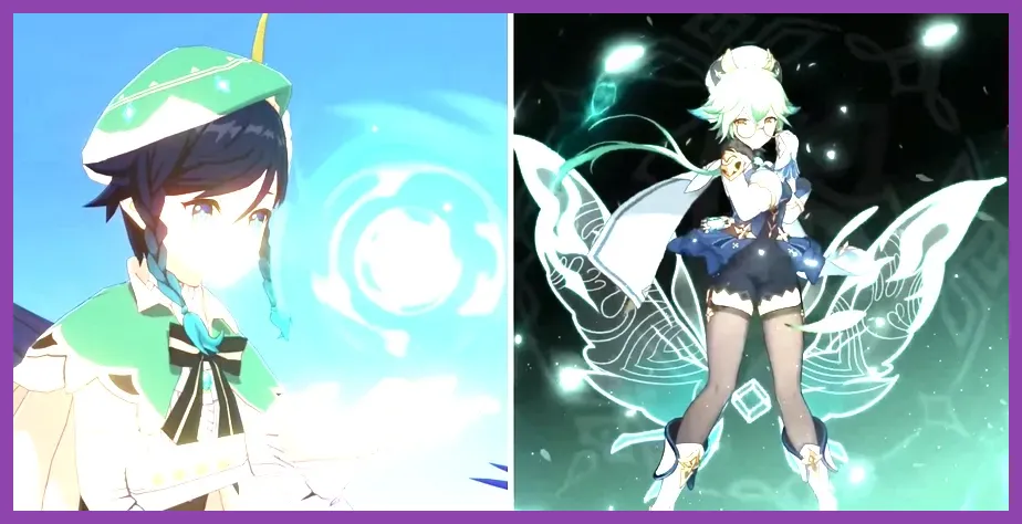 Genshin Impact Anemo character triggering Viridescent Venerer shred