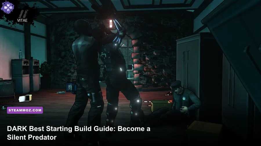 Eric Bane standing in the shadows in the DARK vampire stealth game