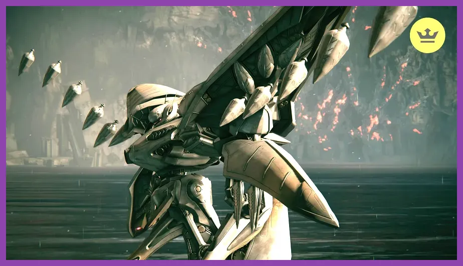 Armored Core 6 Ayre piloting her Coral-powered AC during the final battle