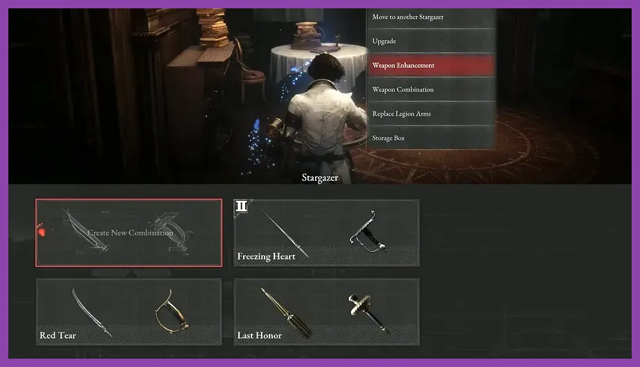 Weapon assembly workbench in Lies of P