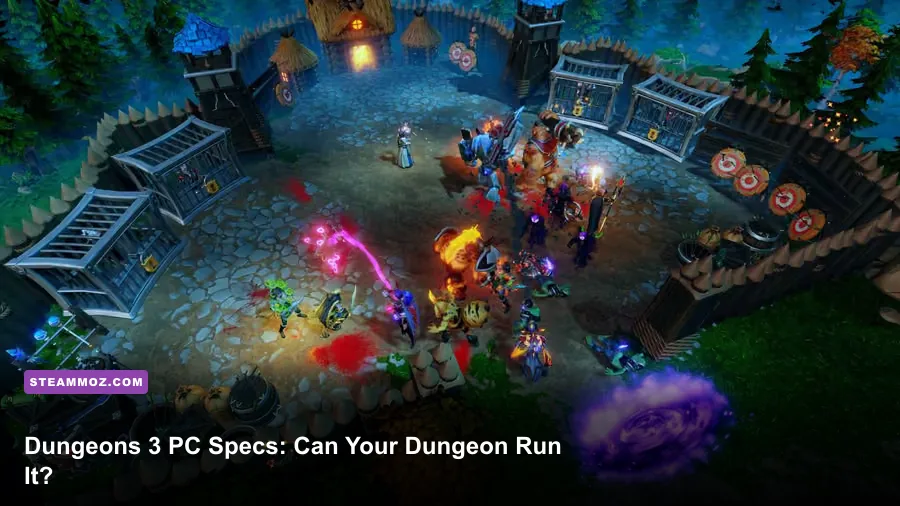Dungeons 3 dungeon management gameplay with creatures and rooms