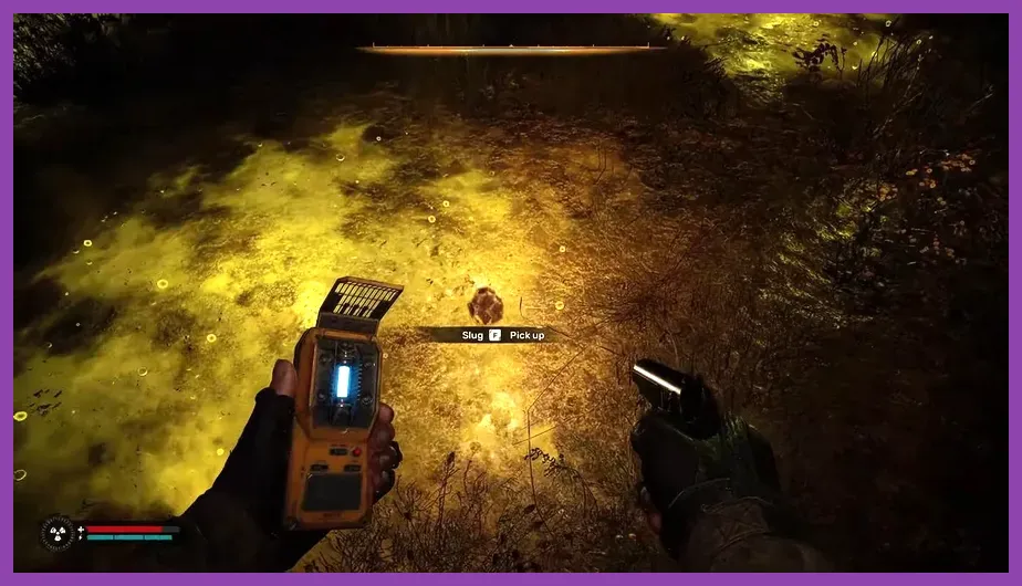 Stalker 2 player exploring a dangerous anomaly field in the Zone