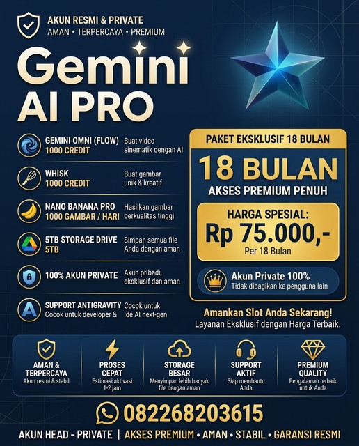 GEMINI PRO, Cuman 75 Ribu