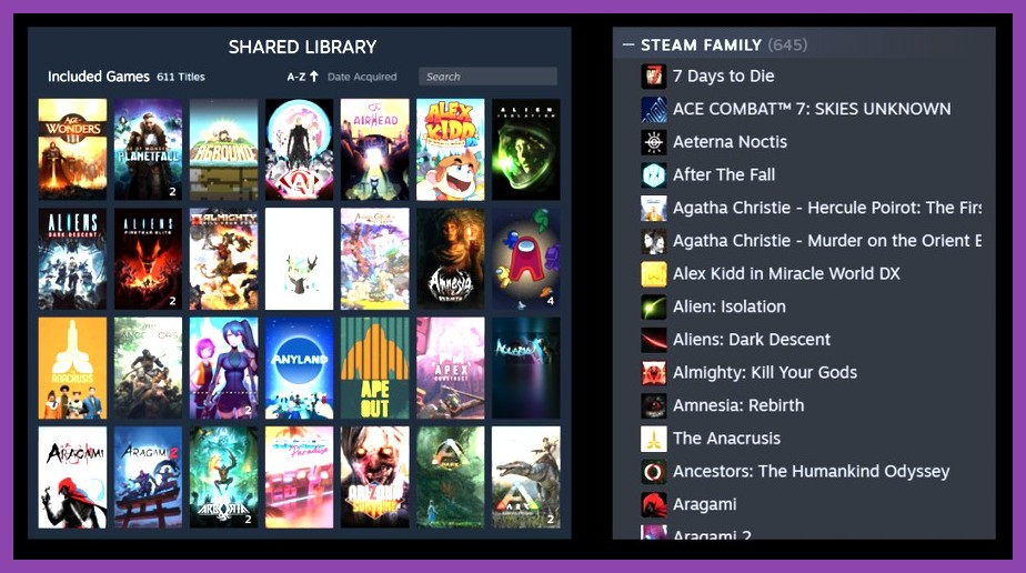 Steam Families parental control settings and purchase approval dashboard
