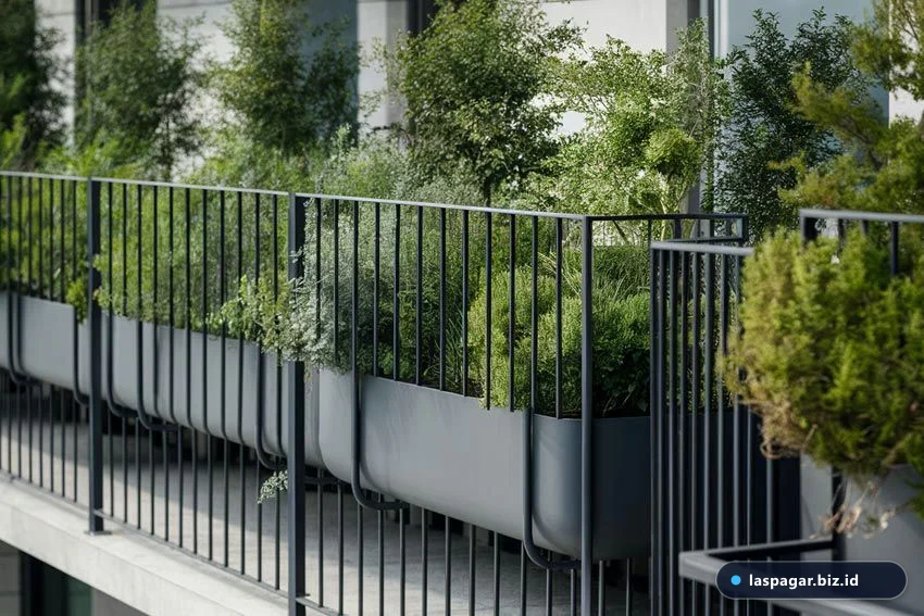 keuntungan rak pot tanaman hias besi balkon rumah 2 lantai