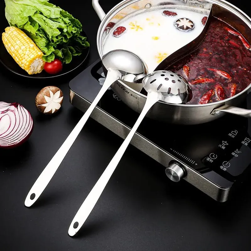 Centong Kuah Sayur Irus Sutil Lubang Stainless Steel Tebal - Gambar 2