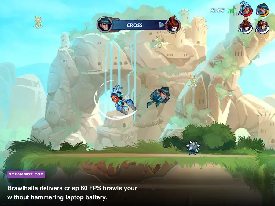 Brawlhalla fast platform fighter battle on vibrant arena stage