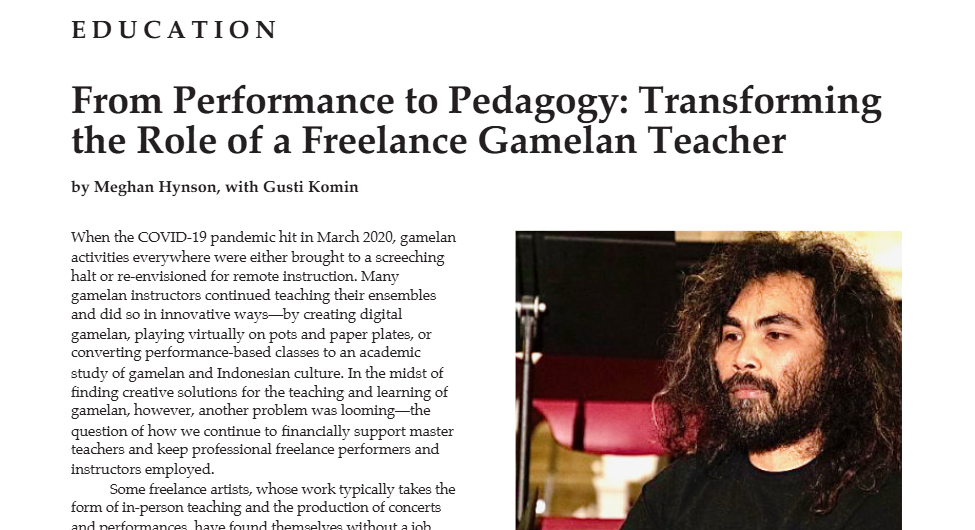From Performance to Pedagogy Cover