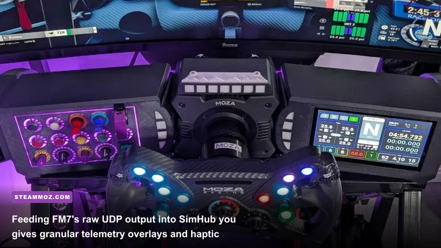Tablet running a custom digital motorsports dashboard displaying telemetry and lap deltas