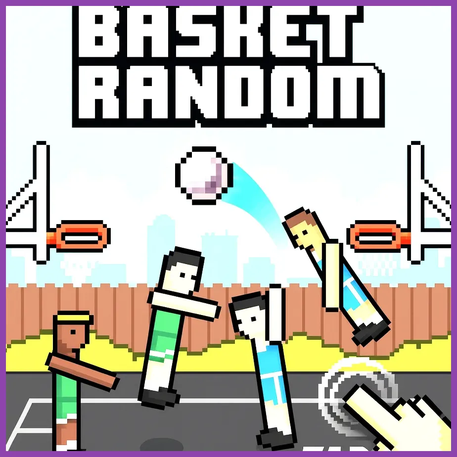 Basket Random physics-based basketball match with two pixel characters