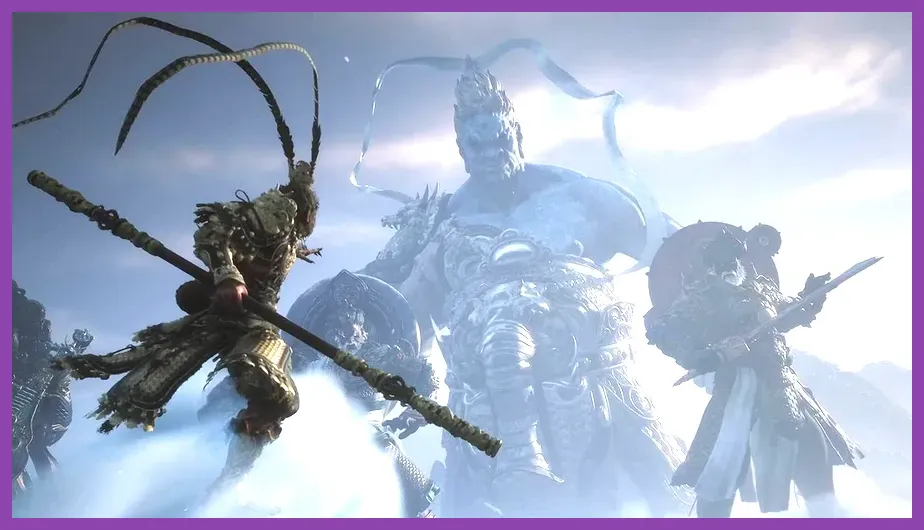 The Destined One engaging in combat with an early boss in Black Myth Wukong