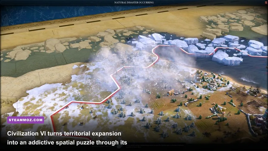 Civilization 6 late-game empire showing modern infrastructure, wonders, and resource production