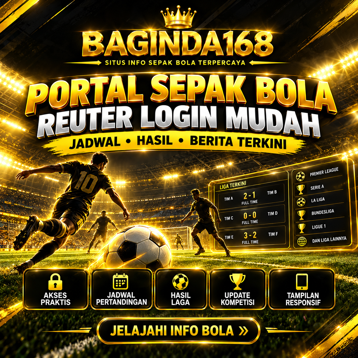 BAGINDA168 ⚽ Situs Bola Online dengan Akses Reuter Login yang Mudah