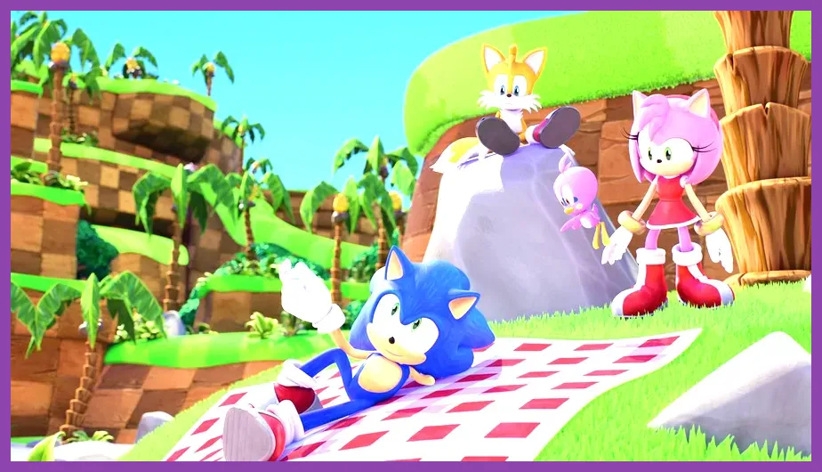 Sonic attacking Eggman's machine in the Launch Base Zone boss fight