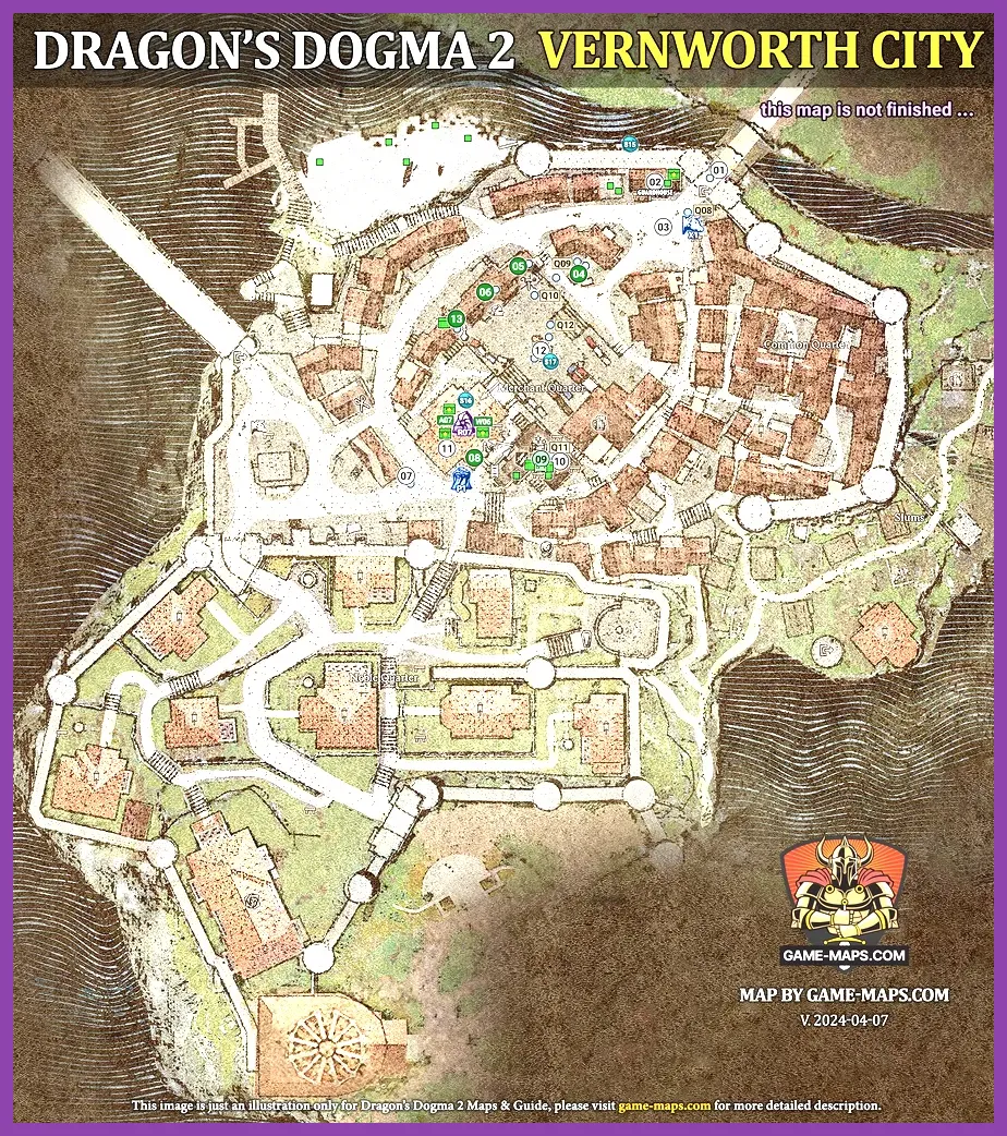 Vernworth capital city in Dragon's Dogma 2 showing heavy NPC density