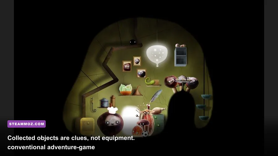 Botanicula collectible items and inventory screen