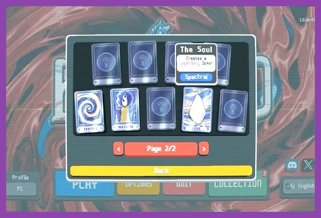 The Soul Spectral card being pulled from an Arcana pack in Balatro