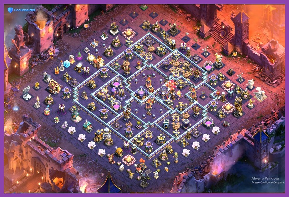 Clash of Clans Clan War map showing enemy bases on war day