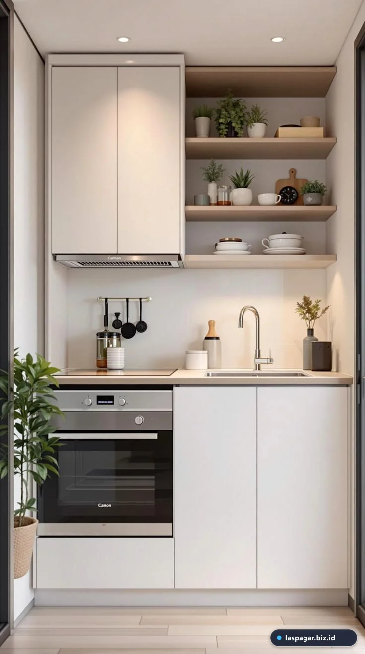 kitchen set aluminium dapur sempit rumah subsidi