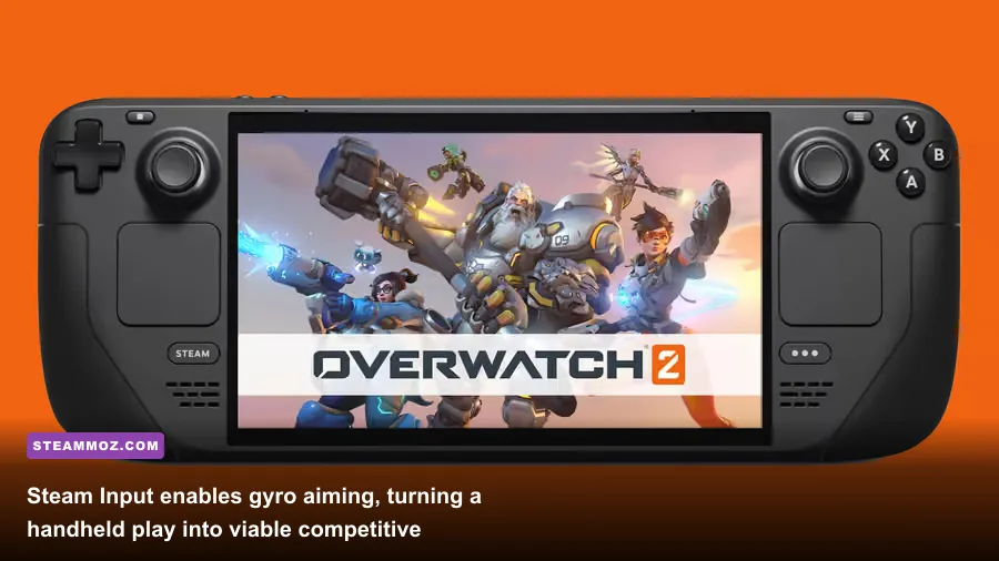Steam Deck running Overwatch 2 with customized controller mapping