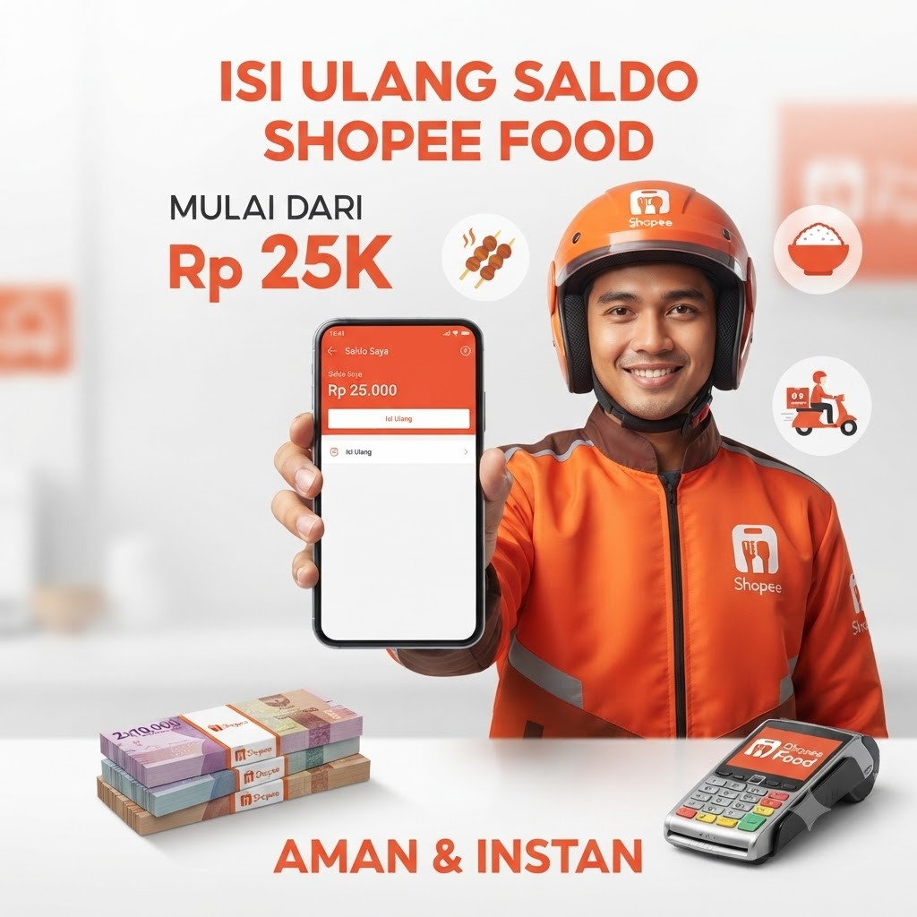 SALDO SHOPEE FOOD Driver Shopee Food 500.000