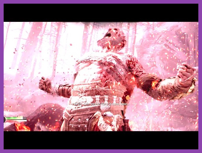 Kratos activating Spartan Rage with a red aura in God of War