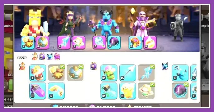 Clash of Clans hero equipment loadout