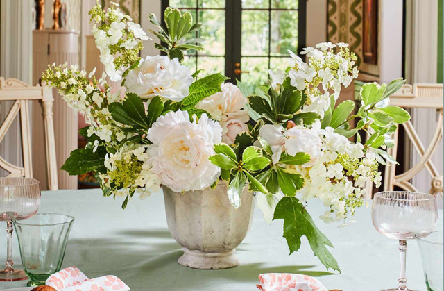 Elegant pink and peach floral arrangement