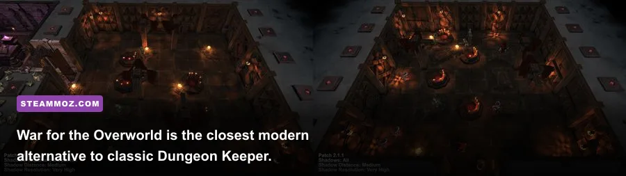 War for the Overworld dungeon heart surrounded by rooms and minions