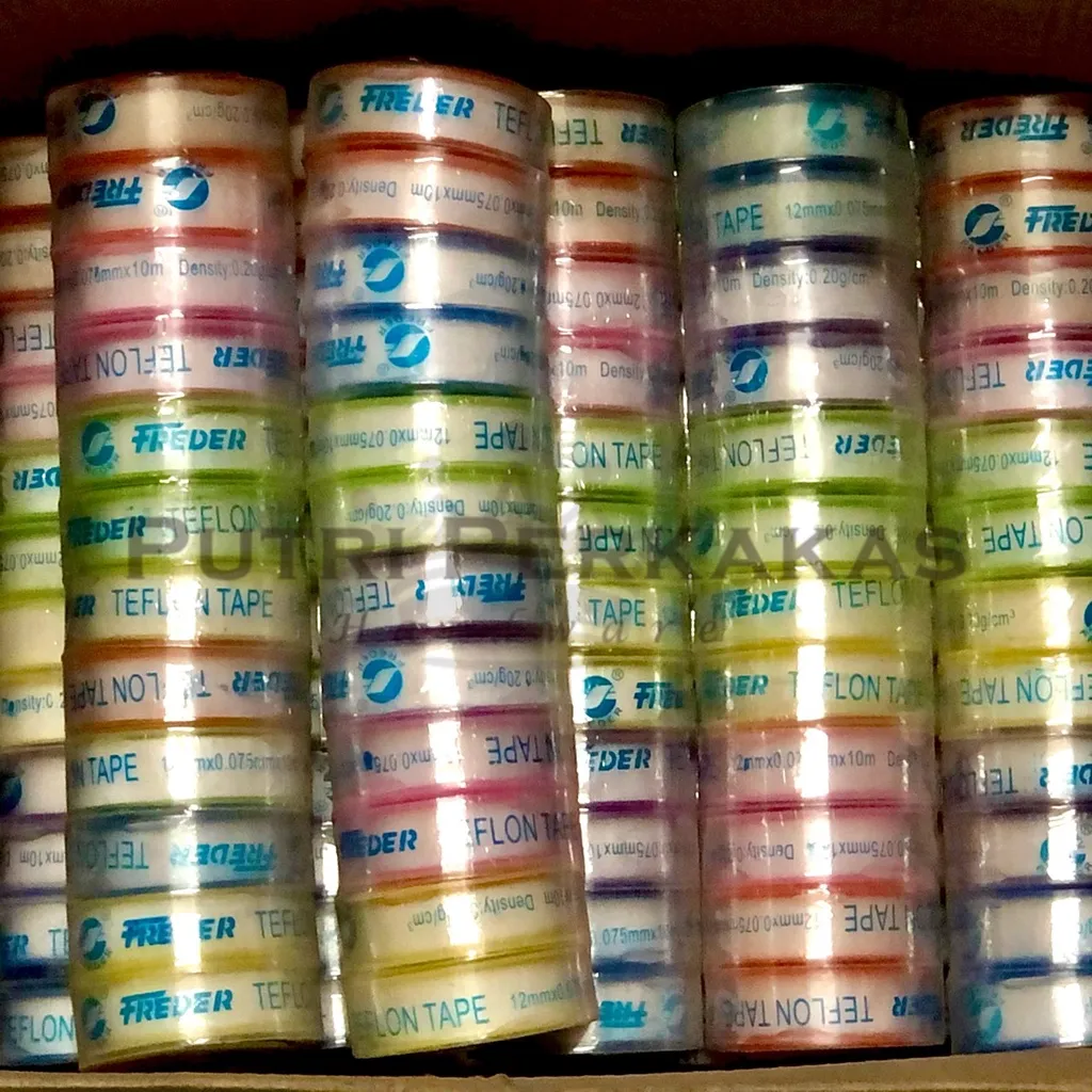 Seal Tape Freder 1/2", 3/4" dan 1" Isolasi Selotip Keran