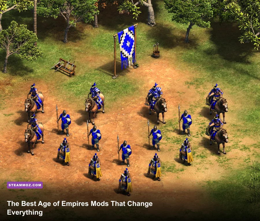 Age of Empires II Definitive Edition armies fighting across a medieval battlefield