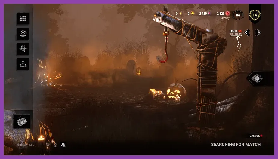 Dead by Daylight Killer pursuing a survivor during a trial