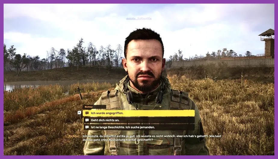 Richter standing in the Zone in STALKER 2 Heart of Chornobyl