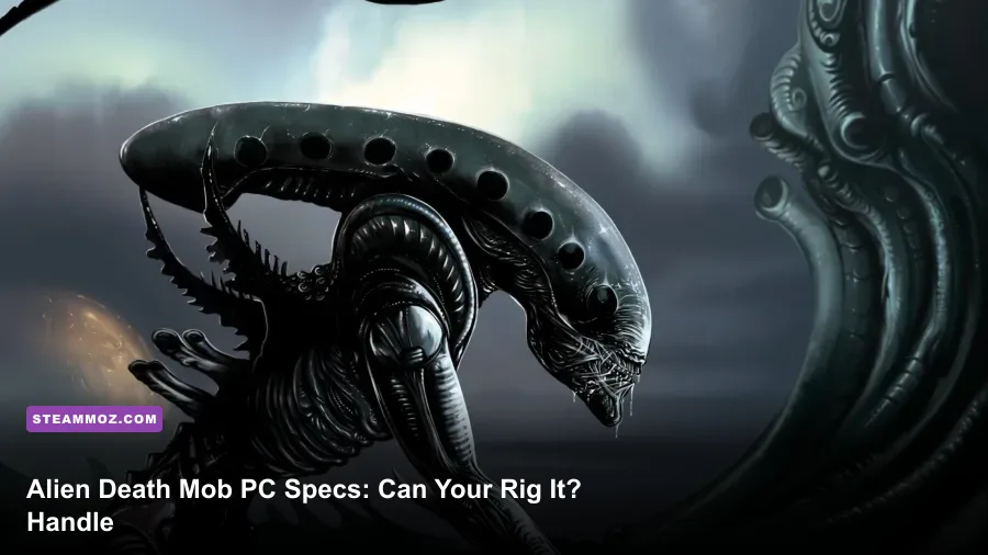 Alien Death Mob gameplay screenshot showing alien enemies in combat on PC