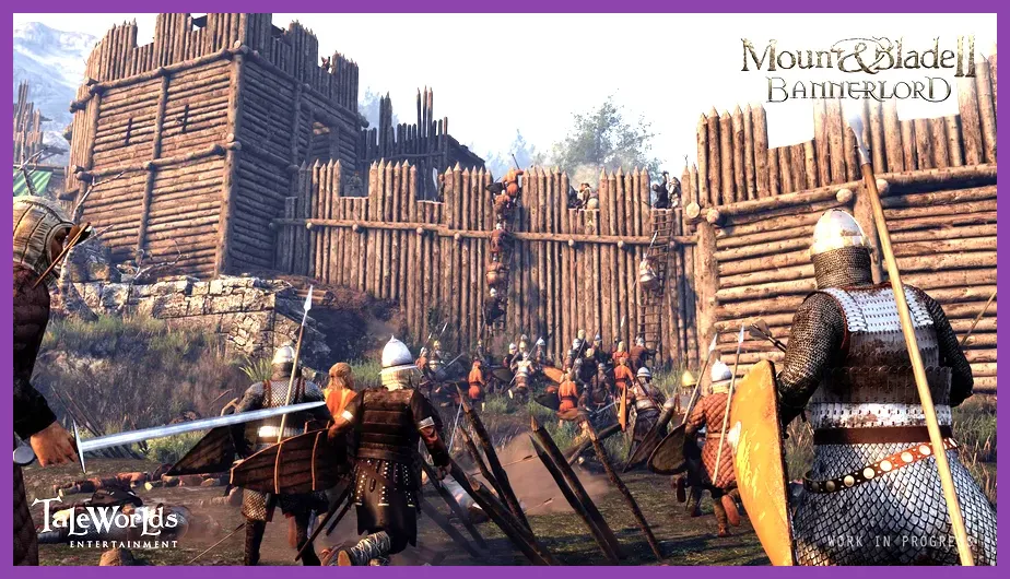 Bannerlord siege gameplay showcasing shadow and dynamic lighting effects