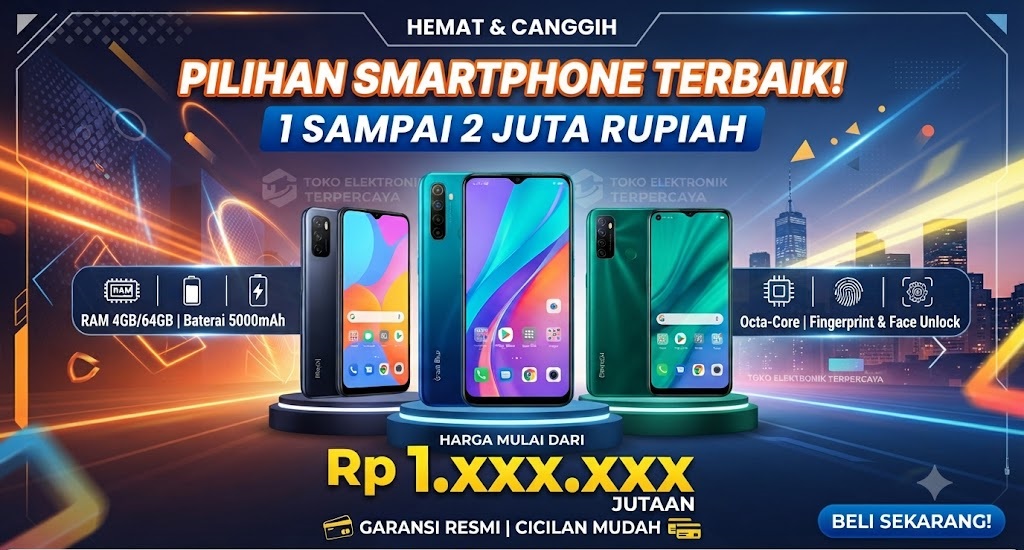3 Rekomendasi HP Harga 1-2 Juta Terbaik 2026: Samsung, Redmi, POCO